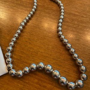 Tiffany graduated ball necklace SS
